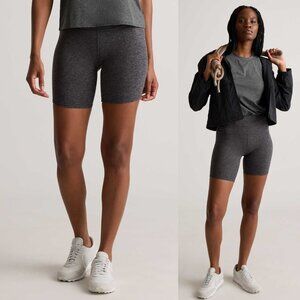 Quince Ultra-Soft Bike Short Heather Charcoal Grey 7" Inseam Size Medium